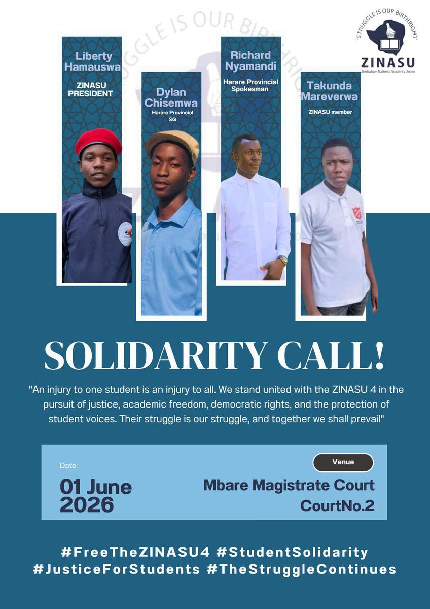 ZINASUCUT's tweet photo. #FreeLiberty
#FreeRichard
#FreeDylan
#FreeTakunda https://t.co/2oHOu7o2w8