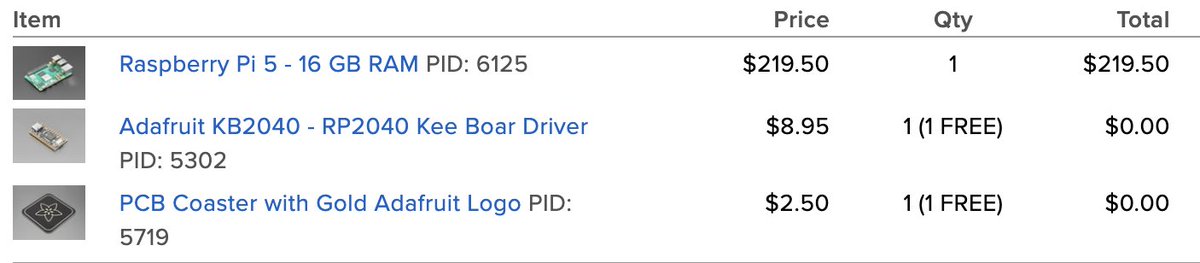 OfficialBenSaff's tweet photo. This has to stop. I purchased a Raspberry Pi 5 - 16GB RAM from Adafruit for about $220 in March, which already went through a price increase. Now it's $350. I'm blaming Nvidia.
