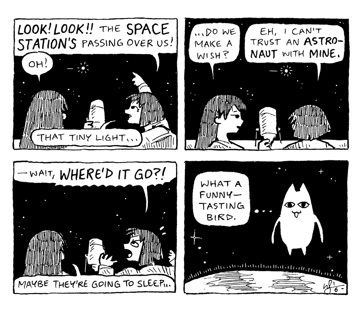 sakaki's 1st night in the astronomy club :) #azumangadaioh 