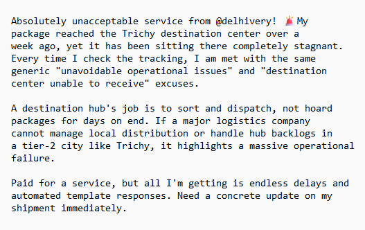 remijeous's tweet photo. @delhivery 
#LogisticsFailure #Trichy #ConsumerPlight #BadService https://t.co/YGRbXmruwv