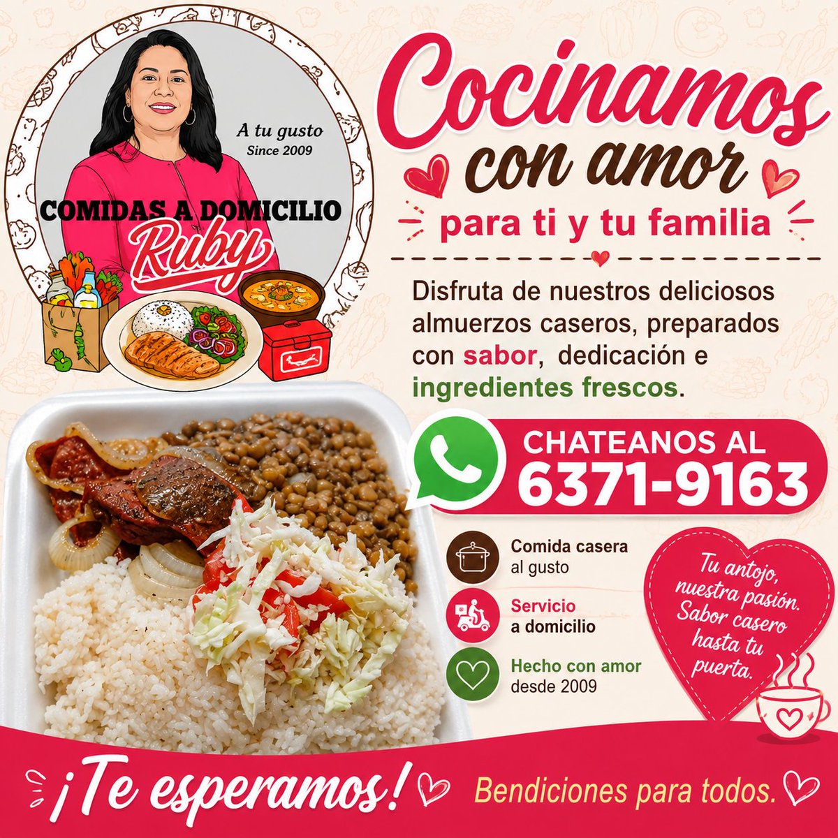ciberinternetrh's tweet photo. Todos los días por pedidos almuerzos y cenas Ricos Platos de Comida Criolla y de dieta cocina con amor a tu gusto chateanos a el 6371-9163 https://t.co/A5x2r9xLhW