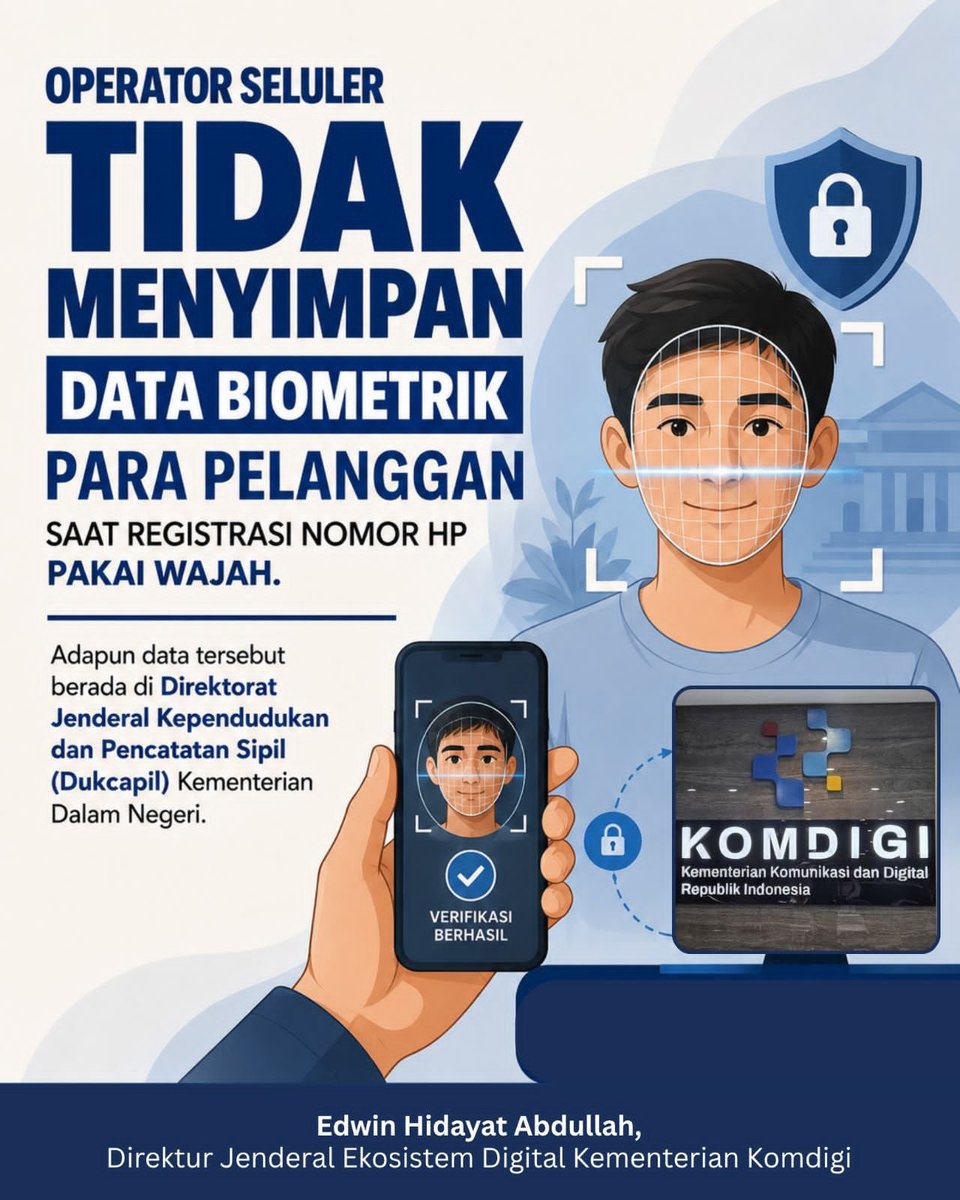 auranoted's tweet photo. Banyak kasus penyalahgunaan nomor HP, jadi adanya verifikasi tambahan lewat pengenalan wajah bisa jadi salah satu solusi untuk meningkatkan keamanan pengguna.
#PerlindunganDigital https://t.co/wW737vuSeH