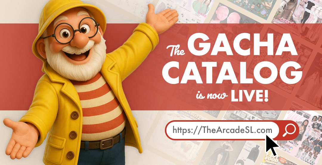 ArcadeEventSL's tweet photo. Our Gacha Catalog is Now Live!

Ready to plan your pulls? Head to https://t.co/Z5k4wAkdsZ to browse our Gacha Catalog, preview the collections, and start building your wishlist before the event opens.

New keys are being added regularly, so be sure to check back often! https://t.co/2evq2mcKlh