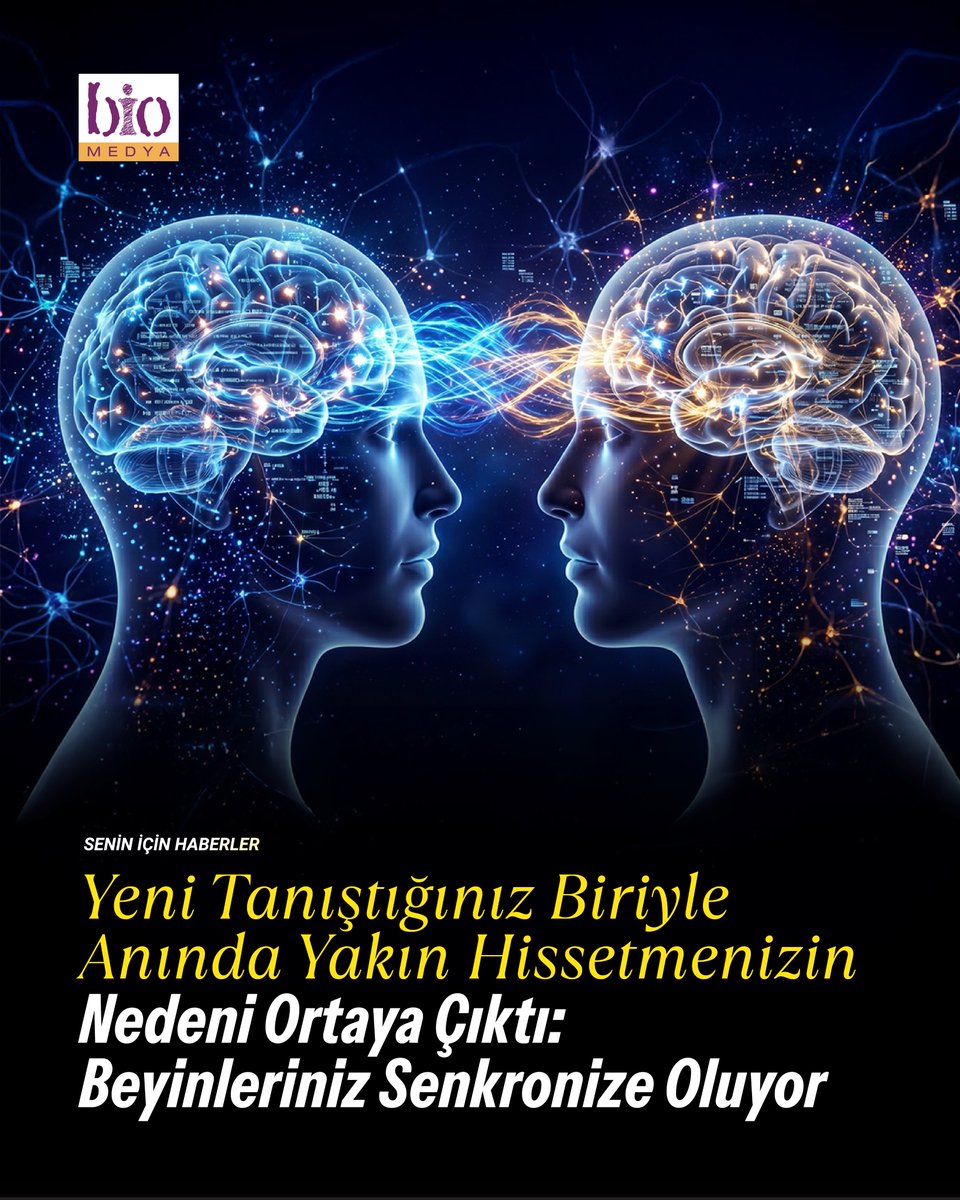 BioMedya's tweet photo. Hayatınızın bir noktasında yeni tanıştığınız biriyle anında güçlü bir bağ kurduğunuzu hissetmişsinizdir.

Kaynak: https://t.co/Ng6Hf9m1q0

#Nörobilim #İnsanPsikolojisi #BeyinSenkronizasyonu #BilimHaberleri #Sosyalİlişkiler #SağlıkVeBilim #İletişim https://t.co/bHluzDqSEd
