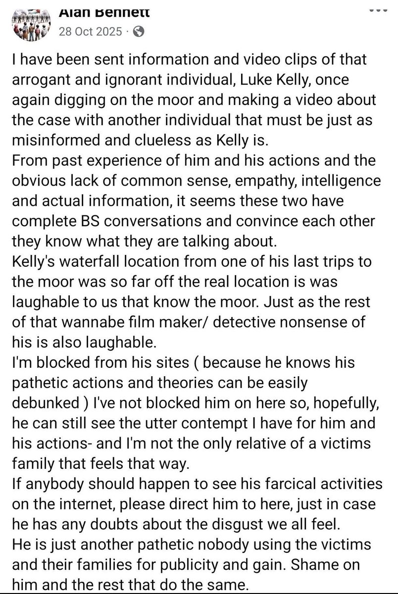 chucklechopsx's tweet photo. A lot of us will know Lukes name from covering the Nicola Bulley case. Surprised to read this because Im sure he said he was friends with the family but correct me if Im wrong 🤷‍♀️
Who's this renowned soil specialist that's been mentioned I wonder 🤔 
#nicolabulley  #keithbennett https://t.co/cTjw8fTqzb