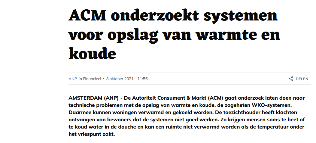 Miss_Royal73's tweet photo. “Ik voel me gewoon zwaar in de steek gelaten.” Geen #warm water, geen #verwarming of juist geen #koeling in huis: bewoners van appartementen in #Amstelveen en #Haarlem hebben steeds minder woongenot door problemen rondom het #WKO-systeem in hun wooncomplex. 

Een WKO-systeem (Warmte-Koude Opslag) is een duurzame installatie die energie uit de bodem gebruikt om gebouwen te verwarmen en te koelen. Tienduizenden huishoudens zijn inmiddels aangesloten op zo’n systeem, omdat dit wordt gezien als dé manier om Nederland van het gas af te krijgen. Maar in een rapport uit 2022 en uit onderzoek van NH blijkt dat het systeem hapert. En die problemen zijn niet van vandaag... 🧐