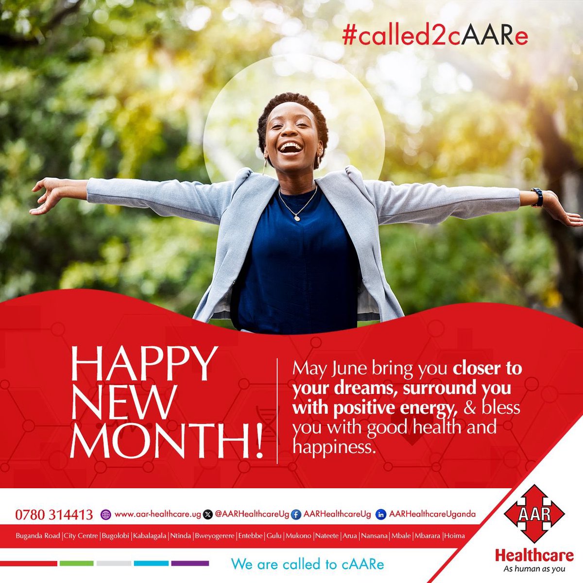 AARHealthcareUg's tweet photo. Hello, June! 

May you walk into this new month surrounded by good vibes, blessed with wellness, and powered by the kind of joy that fuels real progress toward your goals. https://t.co/huLOiLfG5R