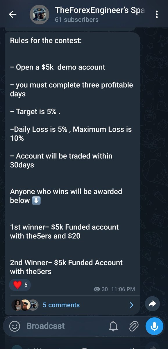 DForexEngineer's tweet photo. THE CONTEST STARTS TODAY!!!👏

If you still want to join,you still have the chance to. 

https://t.co/ZOHIHA3mfq

"Your effort will be rewarded" 

Good luck to all participants https://t.co/5cyxxTZrqs
