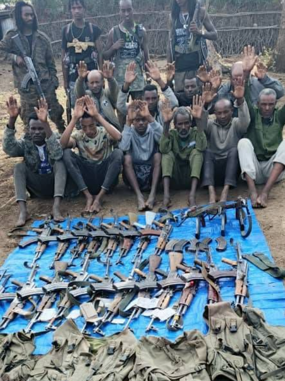 OLF_OLA's tweet photo. UPDATE — DAY 3 OF OPERATION EGEREE OROMIYAA

Three days into the declaration of Operation Egeree Oromiyaa,  the OLA continues to strike Abiy Ahmed’s forces deployed to disrupt the blockade. What was meant to be a show of regime strength has instead  become a portrait of its collapse across Oromia.

1. Madda Albuudaa Command, operations in Aagaa Waayyuu and Malkaa districts of southern Oromia left 56 regime soldiers dead, 69 wounded, and a significant number taken as prisoners of war. Simultaneous strikes in Sassiggaa and Comman Guduruu districts in western Oromia have further shattered regime lines.

2. Harsadee Command forces struck in Dugdaa (East Shewa) and Ziwaay Dugdaa (East Arsii), eliminating 71 enemy combatants, wounding 35, and capturing 21. 

3. In West Harargee’s Gumbii Bordoddee district, an OLA operation killed 5 regime soldiers, wounded 7, and resulted in the confiscation of military equipment. 

4. East Arsii witnessed coordinated action in Leemmuu and Bulbuloo districts. In Mararoo town, OLA fighters overran the police station—killing seven, including the district’s notorious criminal investigator known as Gammachuu. Scores more were wounded. The people watched, and they did not flinch.

5. In Dagam district, North Shaggar, an assault on Abiy’s forces produced 31 dead and 37 wounded. Entire convoys were destroyed. The road to Shaggar now belongs to no one but the resistance.

6. Another operation in East Arsii targeted three military camps in Asakoo and Dhalataa Caffaa town. Fifteen soldiers were killed, 18 wounded. The camps fell. Then the town fell. Then the silence of regime authority was replaced by OLA control.

Main roads remain under blockade. Supply lines are severed. Movement is a privilege Abiy’s forces no longer possess.

And as ballots were pre-filled yesterday and in the days before, Abiy Ahmed prepares to declare a nonexistent victory after a nonexistent election. 

The operation continues! 
#Oromia #Ethiopia #NonElection #Election2026