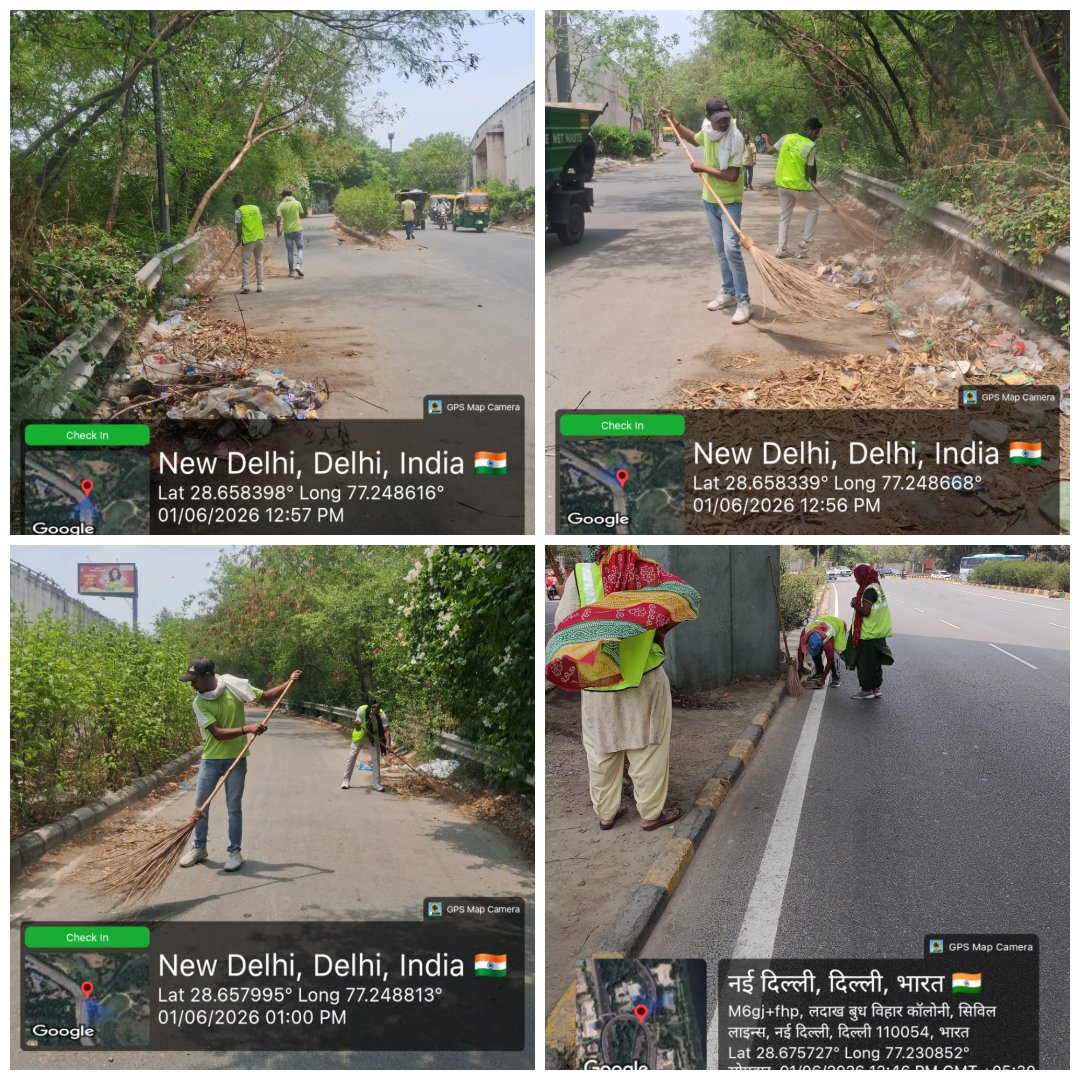CitySpzone's tweet photo. The sanitation team is working efficiently to maintain cleanliness standards across the area. Continuous monitoring and timely action are being taken to improve overall environmental conditions.

@LtGovDelhi @CMODelhi @RajaiqbalSingh3
@dip_delhi @SecyDIP @MCD_Delhi @SBM_MCD https://t.co/v0SlW60MTY