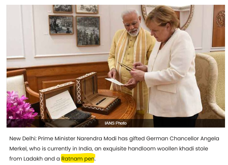 Parabrahman47's tweet photo. India's First Svadeshi Fountain Pen: Ratnam

Crafted in Rajahmundry by a Telugu K. V. Ratnam in 1932, inspired by Gandhi's call for self-reliance.
Andhra continues to etch its legacy across every field into the pages of Indian history, One stroke at a time.

Telugu Legacy ! 🔥

#RatnamPens #AndhraPradesh #IndianHistory #MakeInIndia #Gandhi #Andhra #Telangana #TFI #OG #Telugu #India #Culture #Ratnamson #Pen