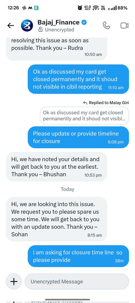 malayranjan9's tweet photo. @Bajaj_Finserv Despite multiple follow-ups regarding the permanent closure of my EMI Card and issuance of the No Dues Certificate, I have still not received any resolution. Additionally, I am not getting a proper response from your team. Plz provide a resolution at the earliest. https://t.co/RJwKksGvXI