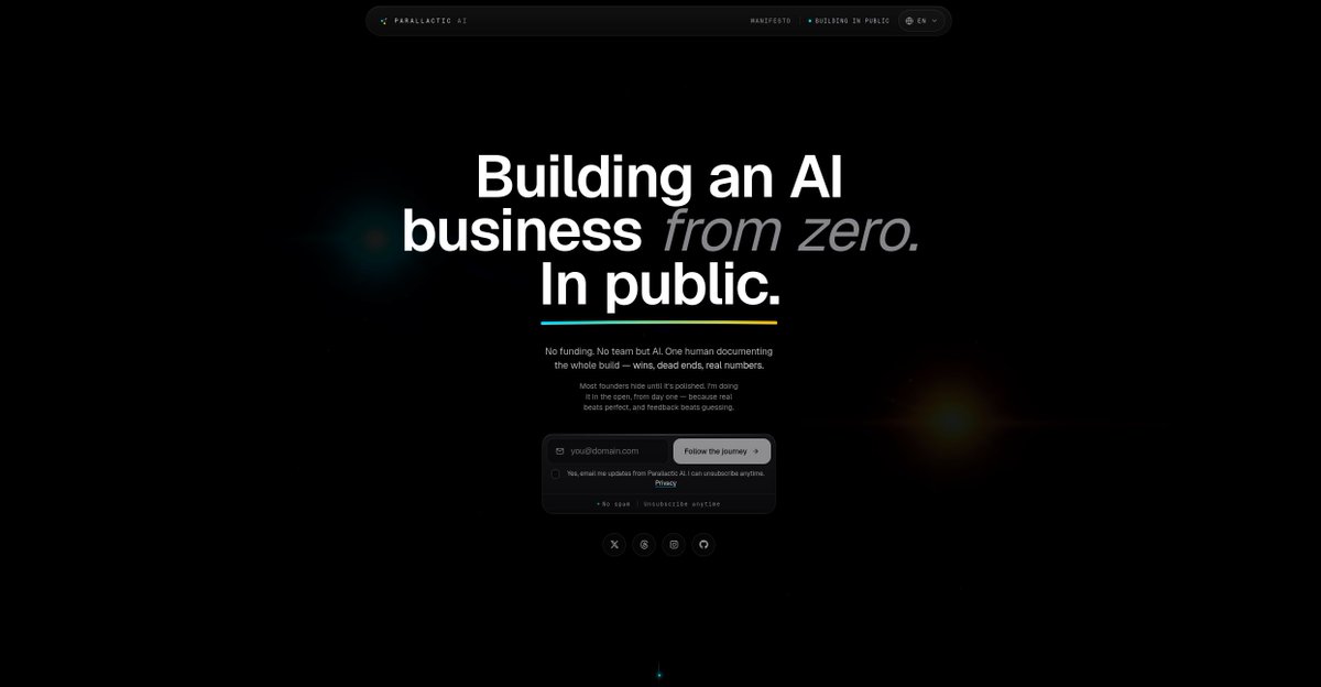 JesielDev's tweet photo. I just launched my company site. No product. No demo. No AI waitlist.

Just a name, a mission, and one person building in public.

Most founders stay quiet until it’s polished—then discover nobody asked for it. I’m doing the opposite: ship early, build in the open, and let the people it’s for shape it.

It looks like nothing because it’s day one.

https://t.co/X4jCKp5bLE — watch it take shape.