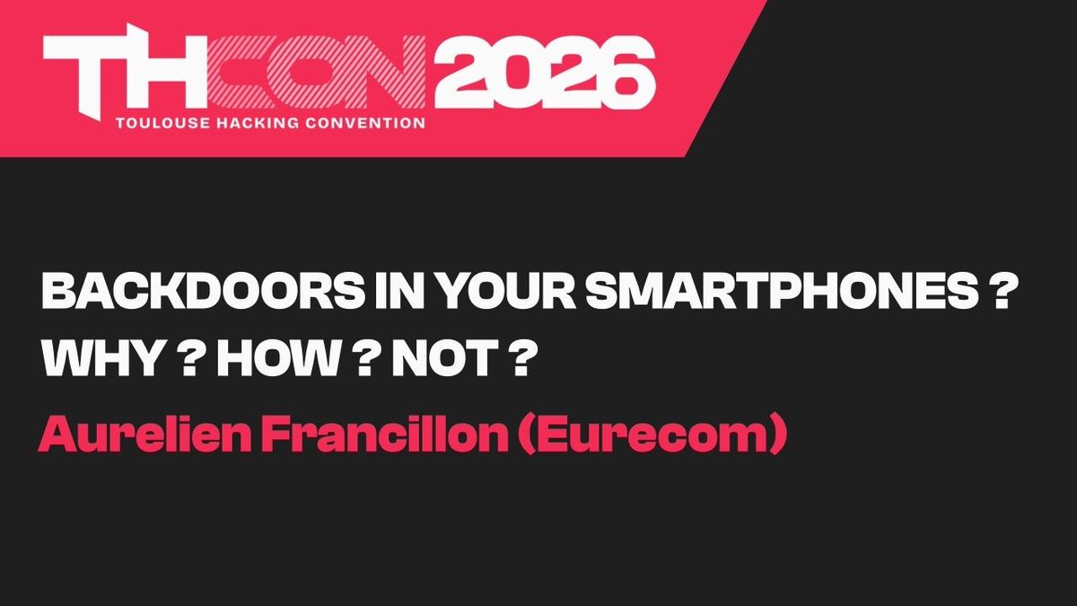 ToulouseHacking's tweet photo. We are starting to upload the videos of this year's talks.
And nothing better to start with than our two keynotes : 
https://t.co/3jINfjcwNO and https://t.co/zSf5iRYoBF  from @misc0110 and @aurelsec https://t.co/8dWid795B5
