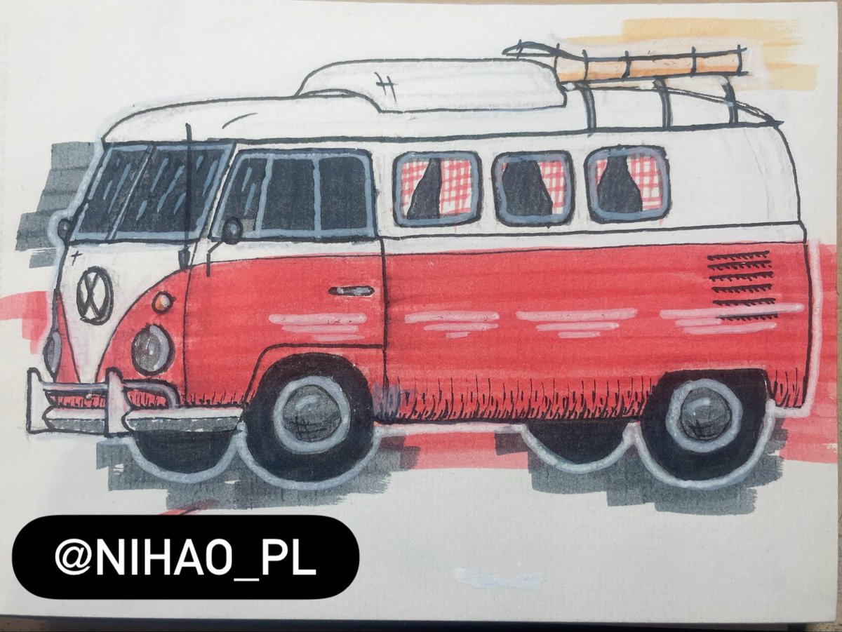 nihao_pl's tweet photo. Saw a nice beetle track the other day ¯\_(ツ)_/¯ #daily #art #sketch #volkswagen #cardrawing https://t.co/WBLzK1ipMX