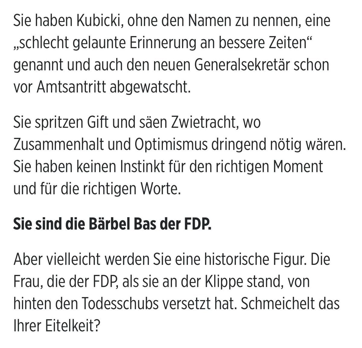 Gert_Woellmann's tweet photo. „Sie sind die Bärbel Bas der FDP“ – Martenstein
https://t.co/v8VR0n9ay9