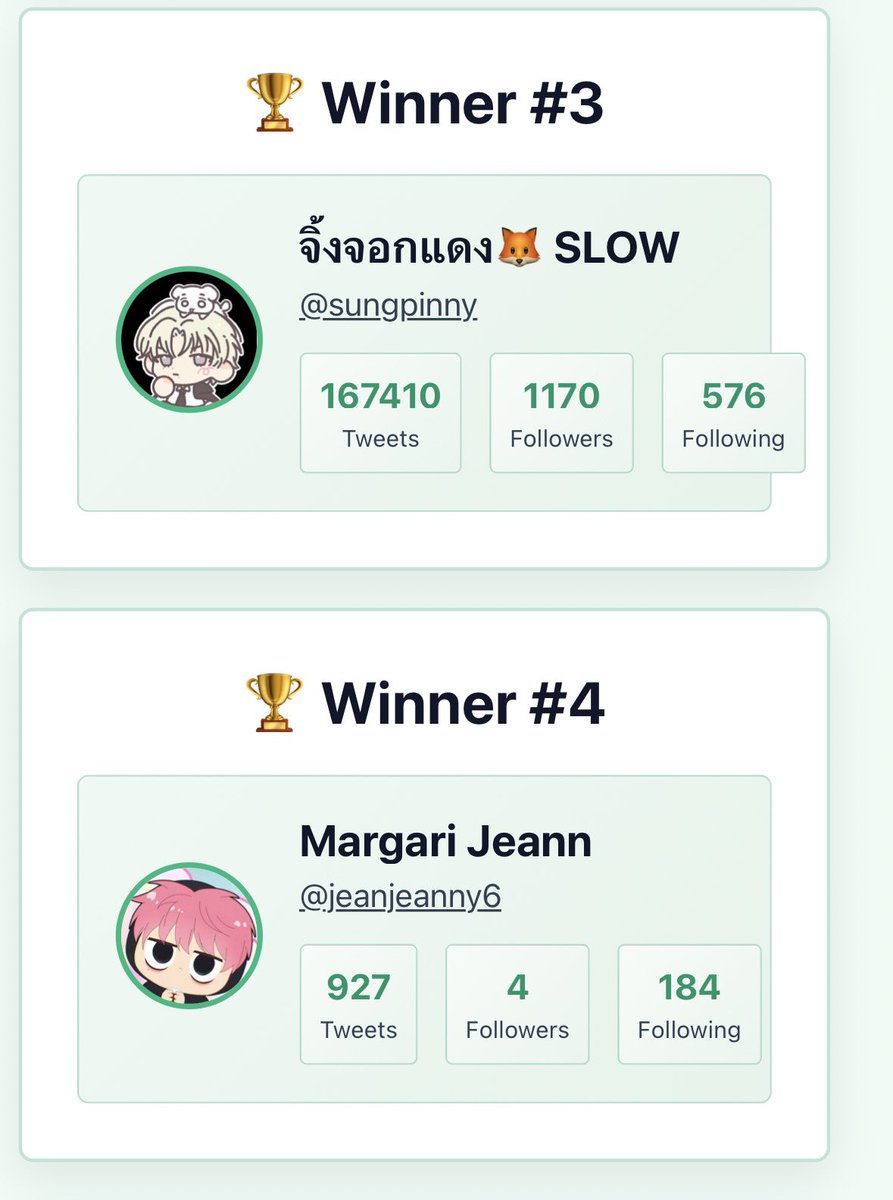 rizz_shop's tweet photo. ประกาศผู้โชคดีประจำเดือน May จ้า

@agiraryu_   Tgcf 
@APCY0805   Mdzs
@sungpinny    หลานอีโฮ
@jeanjeanny6   กึมดง

มีค่าส่ง จ้า 

อย่าลืมรายงานตัวภายในวันนี้นะคะ 🥰 https://t.co/GmFm6ATkms