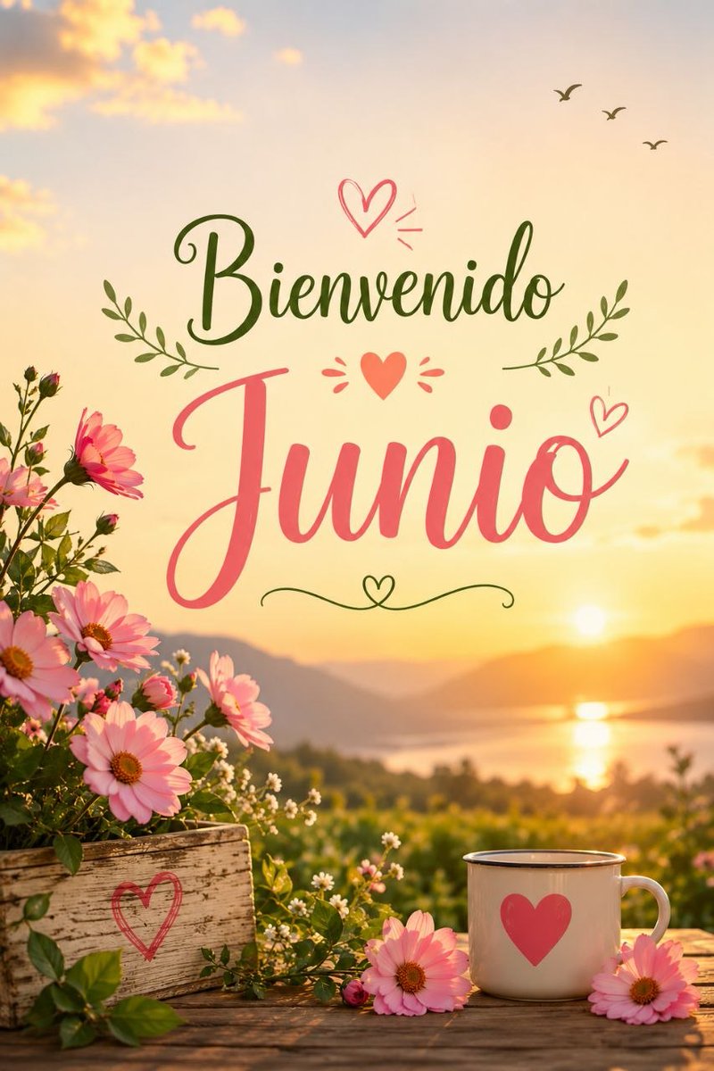 JesusFCB_1978's tweet photo. BIENVENIDO JUNIO ✨🌸☀️🌸✨
Que este nuevo mes llegue lleno de paz,alegria,nuevas oportunidades y momentos bonitos.
Que no falten las sonrisas,los abrazos sinceros y las ganas de seguir soñando.
Junio…Sorprendenos con cosas bonitas.
#bienvenidojunio #nuevomes #buenasenergias https://t.co/GKrmbkOTFv