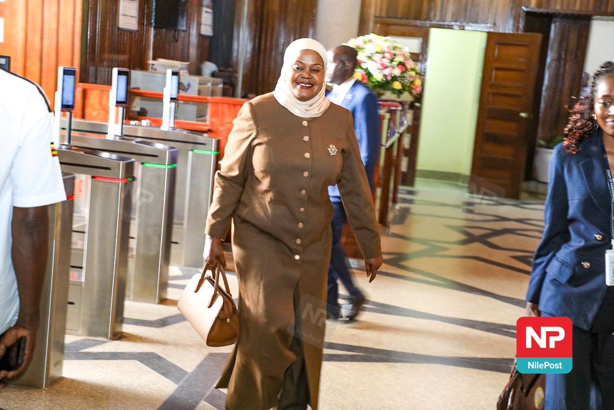 Fireliglntfi's tweet photo. PHOTOS: Rt. Hon. @Rukianakadama, the Third Deputy Prime Minister-designate, has arrived at Parliament for vetting.

📸: @francis_isano 

#NBSUpdates https://t.co/AIqIsb6408