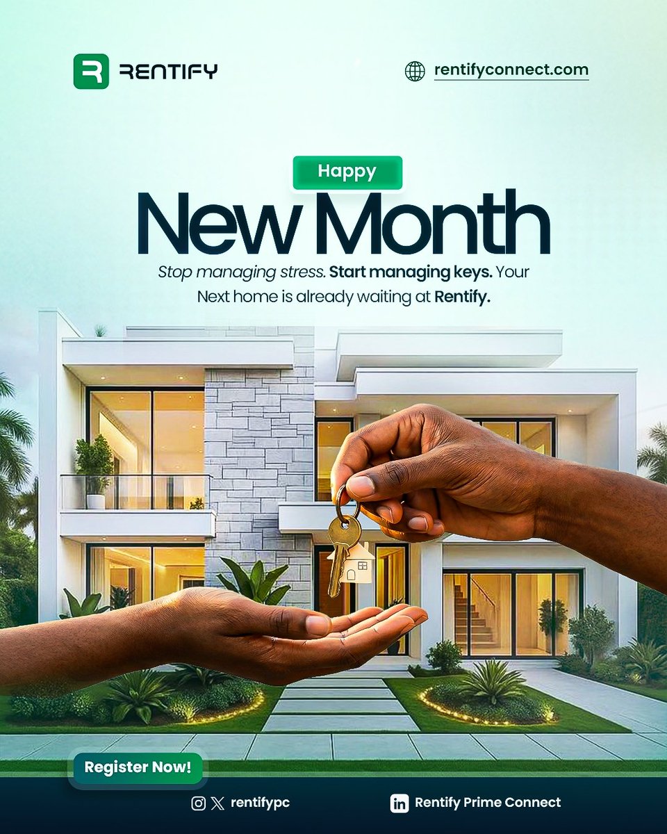 RentifyPC's tweet photo. Happy New Month, 
May this month bring us unexpected favor, divine opportunities, genuine happiness, and beautiful memories worth keeping.

Your next home is already waiting at Rentify.
Visit https://t.co/F6Q6aaxigR 

https://t.co/4HCs9wMzrC

#newmonth #rentifypc #rentalproperty https://t.co/7Zs6WdlORe
