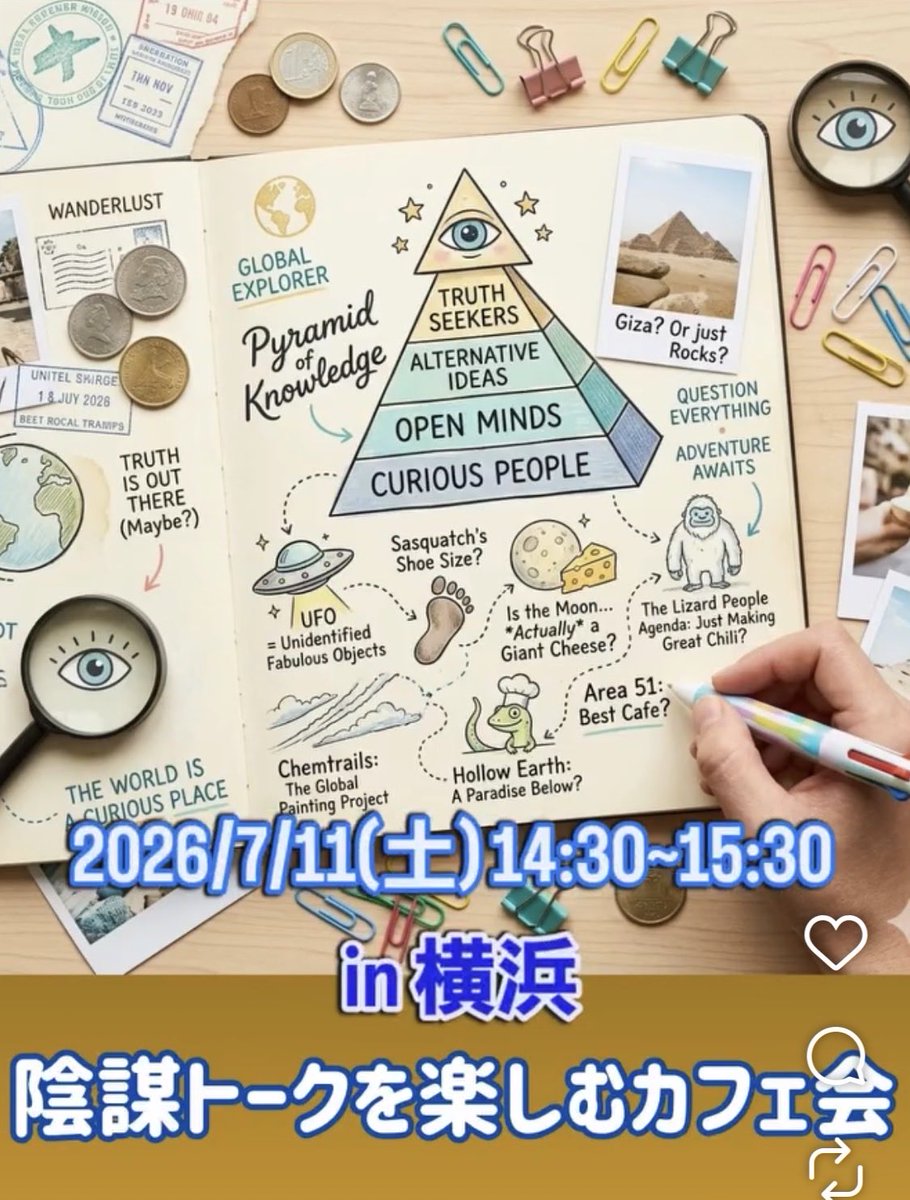 hiro_k190's tweet photo. 7月4日まであと1ヶ月
益々興奮高まってまいりました。

5月も、初めての方にたくさんご参加いただきました。
リピーターが続々と増えてきております♪

6月も開催いたします！
🔴「陰謀トーク楽しむカフェ会」

6/20(土)北九州・八幡　17時〜
6/27(土)福岡・天神　17時〜

7/11(土)神奈川・横浜駅近郊　14:30〜

お待ちしております！