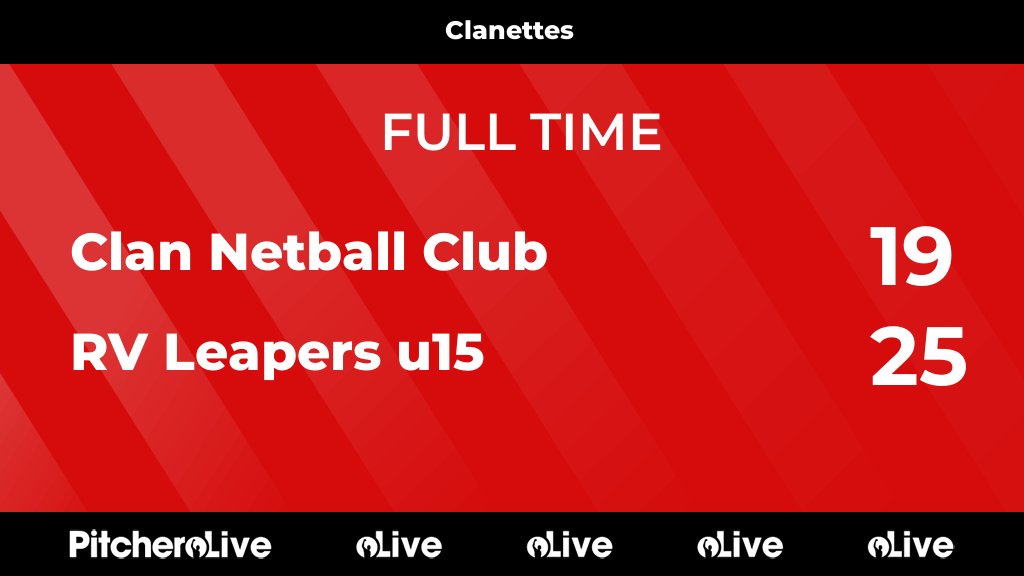 ClanNetball's tweet photo. FULL TIME: Clan Netball Club 19 - 25 RV Leapers u15
#CLARVL #Pitchero
https://t.co/nTzcIaoT12 https://t.co/046alzUDS4
