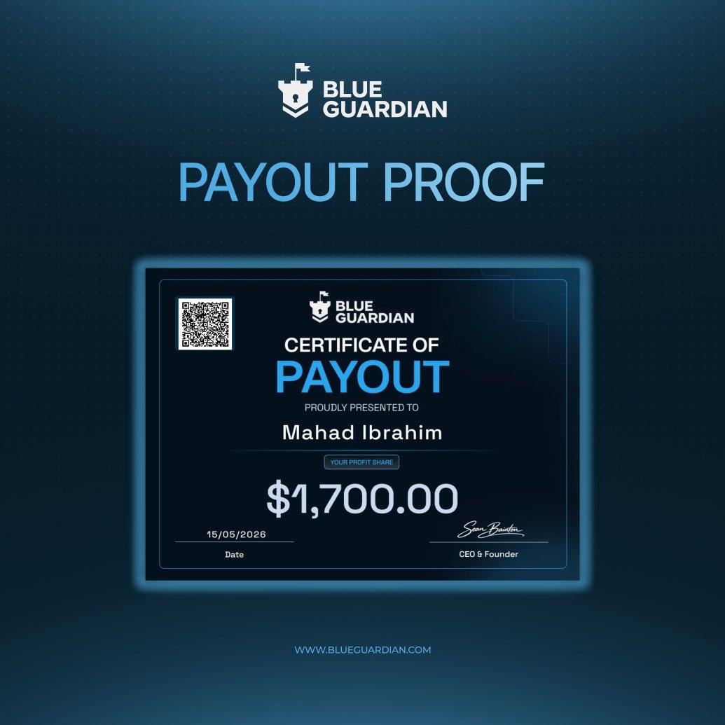 BlueGuardiancom's tweet photo. Congrats to our funded traders 👇

We processed these within 24 hours

🛡️ Mahad Ibrahim - $1,700
🛡️ Valeria Miler - $1,350

Will you be next? https://t.co/gzyloJ9LlL