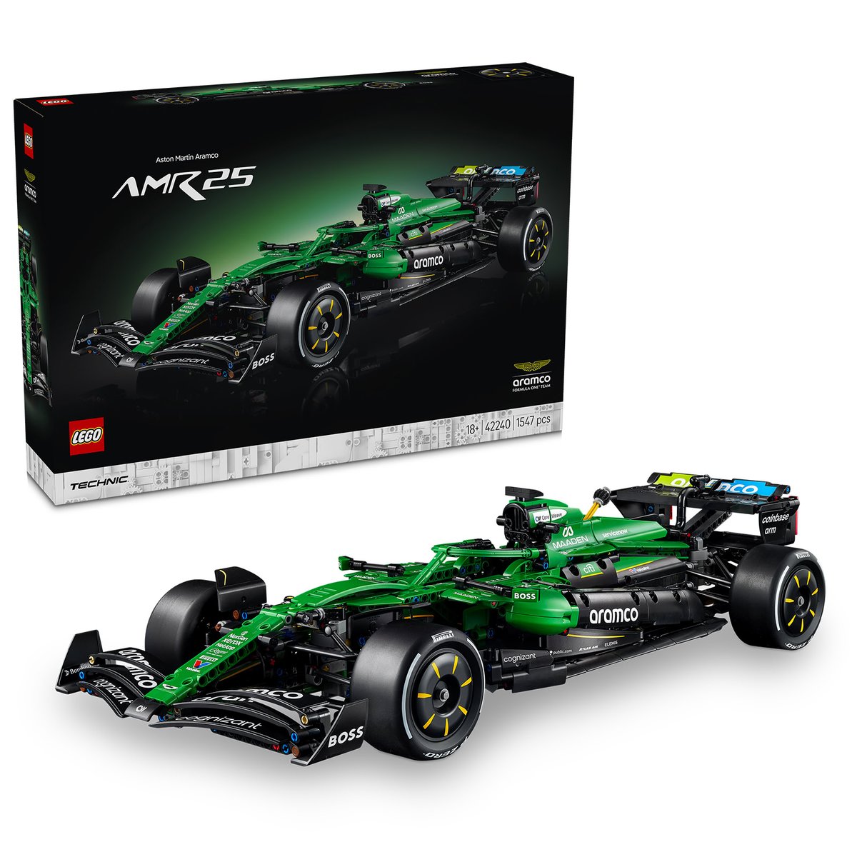 hothbricks's tweet photo. Nouveauté LEGO Technic 2026 : 42240 Aston Martin Aramco AMR25: LEGO dévoile aujourd'hui une nouveauté de la gamme Technic qui sera disponible dès le 1er juillet 2026 : le set 42240 Aston Martin Aramco AMR25 avec son inventaire de… https://t.co/o16MxkxplX #LEGONews #LEGO #RLFM https://t.co/tGIs7a1nws