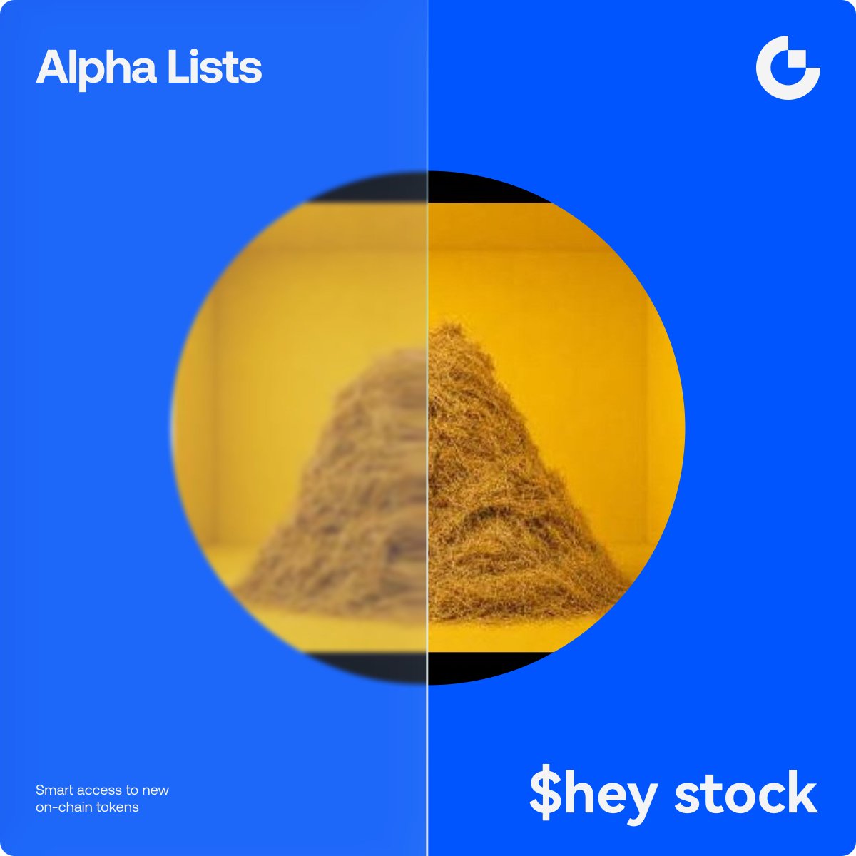 GateAlphaHQ's tweet photo. 🔥 Fresh listing on Gate Alpha HOT section: $hey stock

Trade early, earn Alpha Points, and seize your market edge.
👀 Explore emerging trending tokens on Gate Alpha — Gate’s professional on-chain trading aggregation platform.

🔍 Contract Address
hey stock: 0xa3b2e6fe983ac7193f2e098ad6f7c195a3824444

👇 Trade Now
hey stock: https://t.co/1Ngdgi84rs