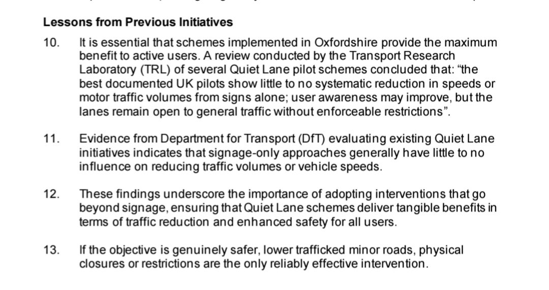 ReconnectingOx's tweet photo. OCC want to trial quiet lanes on roads that are largely rural in character. 

Like this one, in suburban Marston, which green councillor Emily Kerr, thinks would a good fit.

Road closures would be part of OCCs scheme. Which would be an expansive interpretation of what's allowed. https://t.co/VY2Q2aOHr7