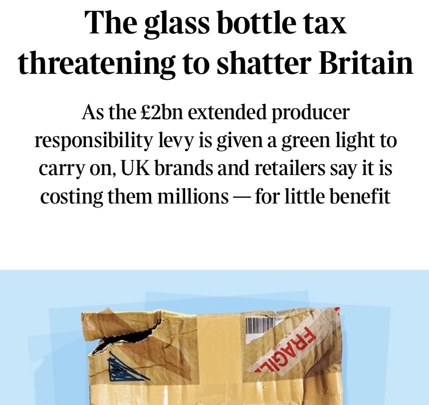 griffitha's tweet photo. It’s not hard to put together a plan for growth and to make Britain prosperous again.

Businessmen and women are ferocious problem solvers and, left alone, will make the most of our countries abundant strengths. 

However, the first thing - illustrated by the implementation of Labour’s  ‘packaging tax’ - is for government to stop making things worse! 

There is a huge deadweight cost simply to being forced to deal with ever-changing or new regulations and taxes.

Packaging levies, bed taxes, sugar tax and now a ‘nice pubs tax’. SW1 just doesn’t have a clue how real business - particularly small ones - work.

Conservatives would go a great deal further. But just having a complete moratorium for years on any negative changes would release huge benefits.