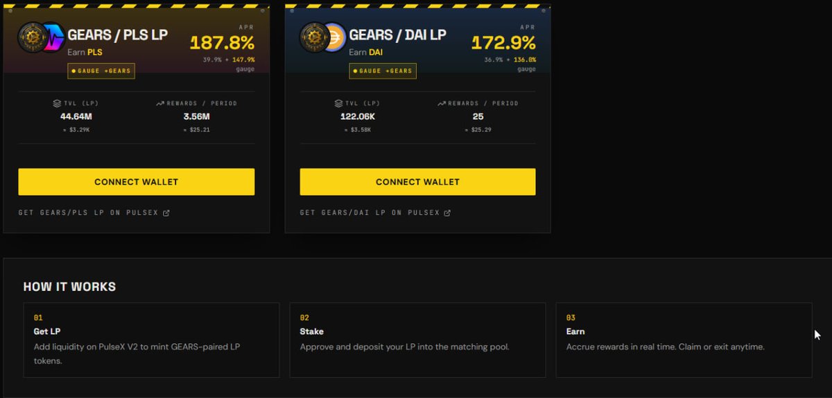 Prinze_onchain's tweet photo. Interesting DEFI play 

$Gears launched yesterday. They are partner with Emit, ZKP and https://t.co/rXK3IzAesH which are nice projects in their own.

Its down 85% after first day local top. But that should not scare you (NFA). but pMINT did exactly the same pattern before it did 200x from the bottom 

There is a 5% fee on buy/sell/transfer, and those fees fuel the Machinery Engine, which powers constant rewards for the LP Staking Pools

About  8000$ in fees, have been generated from the DEX volume, this have been staked in @Tru_P2X, @EMITfarm, and @ZeroKnowledgePrinter to earn $DAI and $PRVX from their printers,  Thats how the protocol earn revenue.

0xD0aA56F7BF856948EFcc6361E44793ee9589Bf2B

@Pulse_Machinery