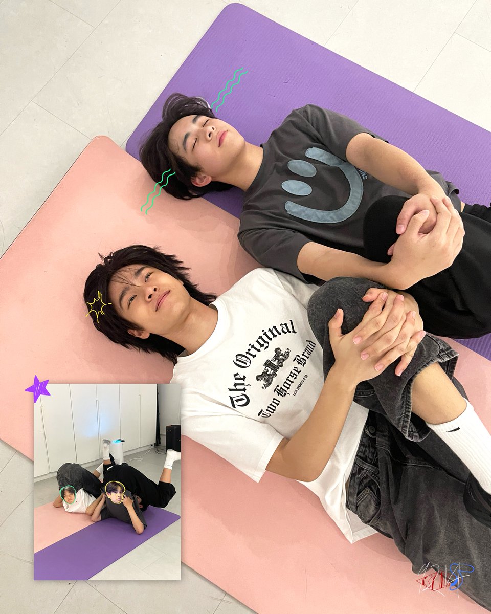 9214KIDS's tweet photo. [📷] วันนี้พวกผมทำอะไร 🫨🧘
[ #PEEMTANAT #SKYphasith  
#FARESklahan ] 

#9214KIDS
#SONRAYMUSIC https://t.co/1gOogwL1eF
