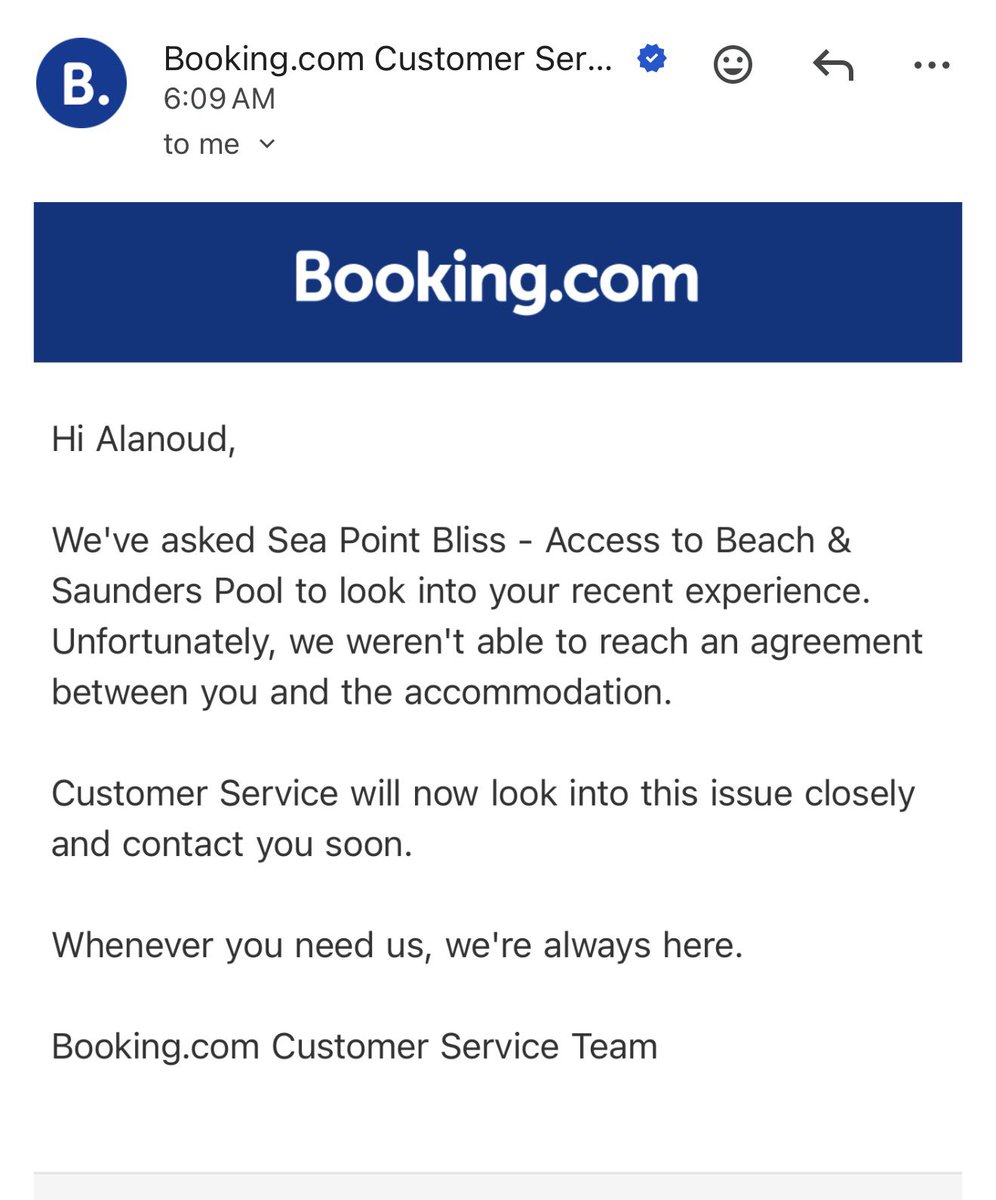 waid19's tweet photo. @bookingcom 
Pls I’m waiting your support 
I DM you , yesterday i can’t sleep 
The call to your support me is cost me more than 250 dollars 

I mention that to your customer support employees 
But unfortunately they don’t care about my case https://t.co/4Fv7Jk5L4Q