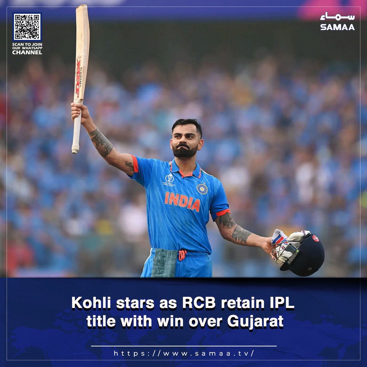 SAMAATV's tweet photo. Gujarat don't find footing against Bengaluru's incisive bowling, lose in-form openers in powerplay
Read more: https://t.co/FVIMENhaXr
#SamaaTV #IPLfinale #ViratKohli #RCBvGT #Indiancricket https://t.co/kgsNbE2XaP