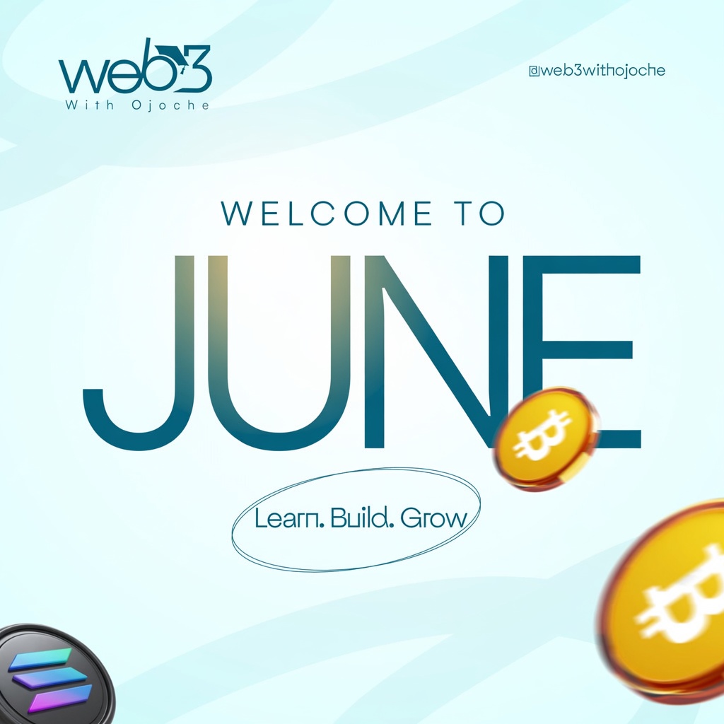 web3withojoche's tweet photo. Welcome to June🌱

Halfway through the year, but there's still plenty of time to make every goal count.

Stay focused, stay hungry and keep building. https://t.co/neZ1TnJgVU