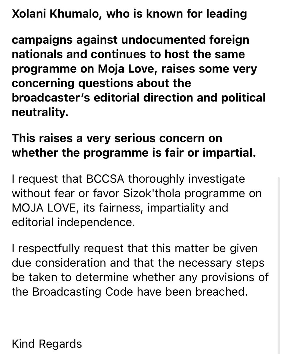 ZizinjaAbelungu's tweet photo. We have since written and lodged a Complaint to BCCSA regarding the impartiality of MOJA LOVE who now appears to be the funder of ACTIONSA.

We cannot seat back and watch while political parties are allowed to push narratives without Accountability. asoze! https://t.co/diohPxBQcD