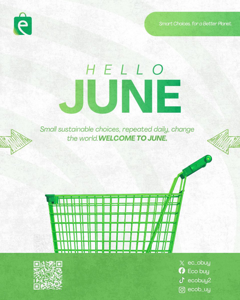 ec_obuy's tweet photo. 12 new chapters. 30 new chances to make smarter choices for a better planet. ♻️💚

what sustainable habit are you bringing into june?

#hellojune #sustainability #ecobuy https://t.co/dYfZyP9PjO