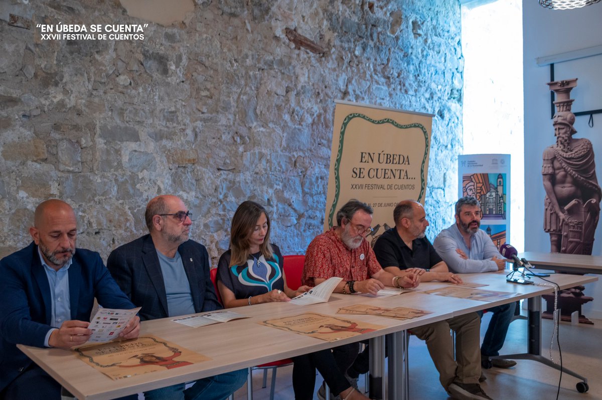 MusArqUbeda's tweet photo. Presentación oficial de la XXVII edición de "En Úbeda se Cuenta…"., con Elena Rodríguez (Ayto. de Úbeda), Javier Gordillo y Nono Granero (Asoc. Malión), Vicente Ruiz (UNED), Félix Carbajo (La Caixa),Antonio Fuentes (Asoc. Amigos de la Música) y Manuel Molina (Museo Arqueológico) https://t.co/fZkUpytduy