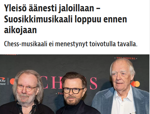 pa_ave's tweet photo. Suosikkimusikaali? Tässä taas nähdään toimittajakunnan älyllinen taso. Miten jokin voi olla suosikki, jos se ei ole suosittu lainkaan? 
Ei näitä jaksa. Pidin muutaman viikon lukutauon enkä koskenut kotimaiseen mediaan ja nyt sitten kun katsoin uusimmat uutiset, vastaan tuli heti tällainen 'helmi'. Ei hiivatti mitä roskaa. 🤔🤡
