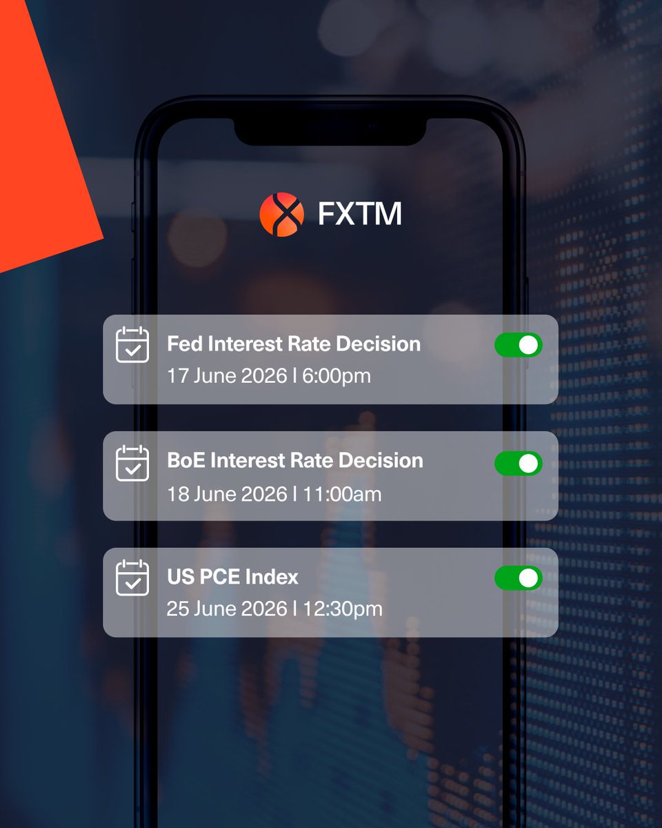 fxtmglobal's tweet photo. ✅Save the key dates of this month!

Head over to our economic calendar for more details including:

📍Localized event timings
📖 Previous results
📊 Analyst predictions

Link to our economic calendar 👉 https://t.co/RadaX2cqBY https://t.co/XZI2cOwTqh