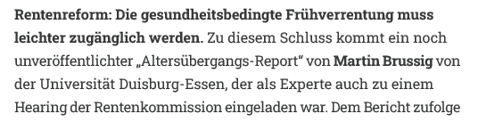 HSchaeferIW's tweet photo. Mehr Frührente ist genau das, was wir bei demografisch schrumpfender Erwerbsbevölkerung brauchen. Sollen doch die anderen arbeiten.
🙃 https://t.co/D4hZbKM1Zh