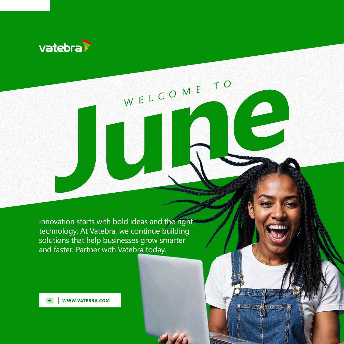 vatebra's tweet photo. A new month brings new opportunities to innovate, grow, and lead. This June, Vatebra remains committed to building technology solutions that help businesses work smarter, move faster. https://t.co/Aa4i1ULeoA