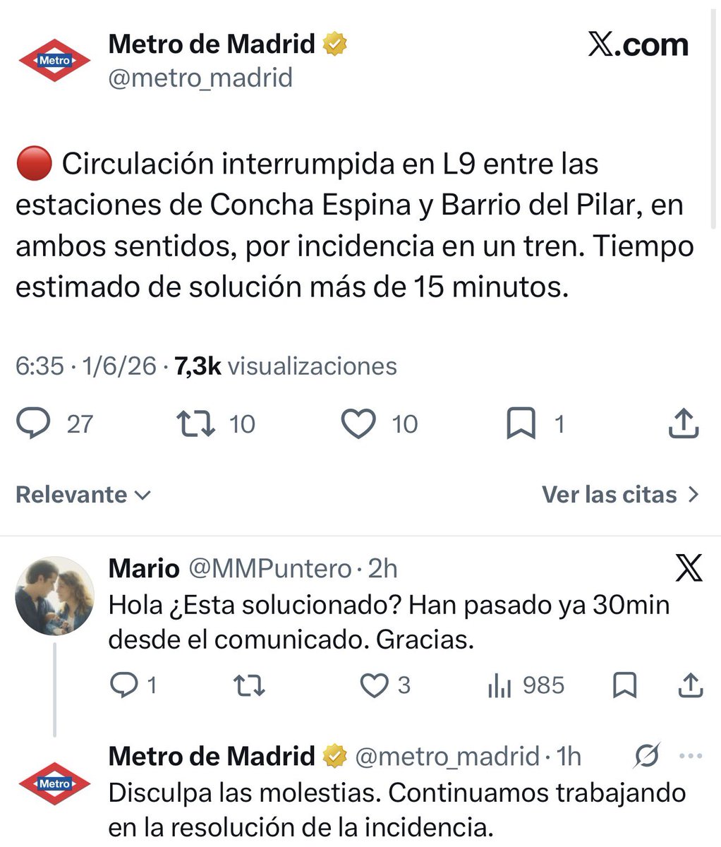 MasMadrid__'s tweet photo. El maltrato de Ayuso vuelve a convertir Metro de Madrid en un caos. Solo hoy:

- aire acondicionados que no funcionan en plena hora de calor.
- otra línea cortada.
- pasajeros que no pueden acceder al tren por hacinamiento.

Todo en PAU y con el dispositivo de la visita del Papa https://t.co/zRT2YZTbRy