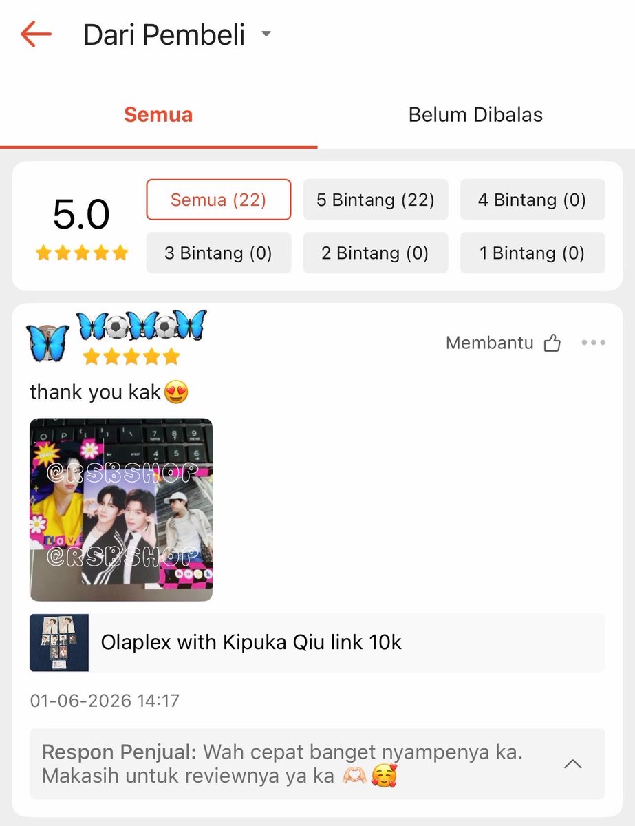 RSBShop's tweet photo. Review dari customer x via oren ~
Omg, cepat banget nyampenya
Terimakasih sudah belanja ya ka 🫶🏻🥰

#RSBShop #ABODesire #DesireTheSeries #xingqiu #huangxing #eliothuang #kipukaqiu #qiudingjie https://t.co/VeMG8eS4UB