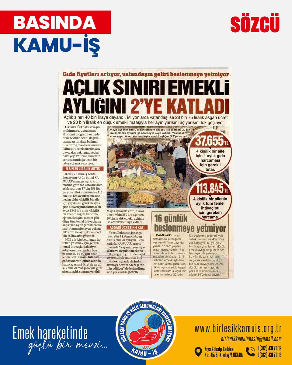 kamuiskonf's tweet photo. Basında Kamu-İş: Sözcü https://t.co/SJNl2auW5P
