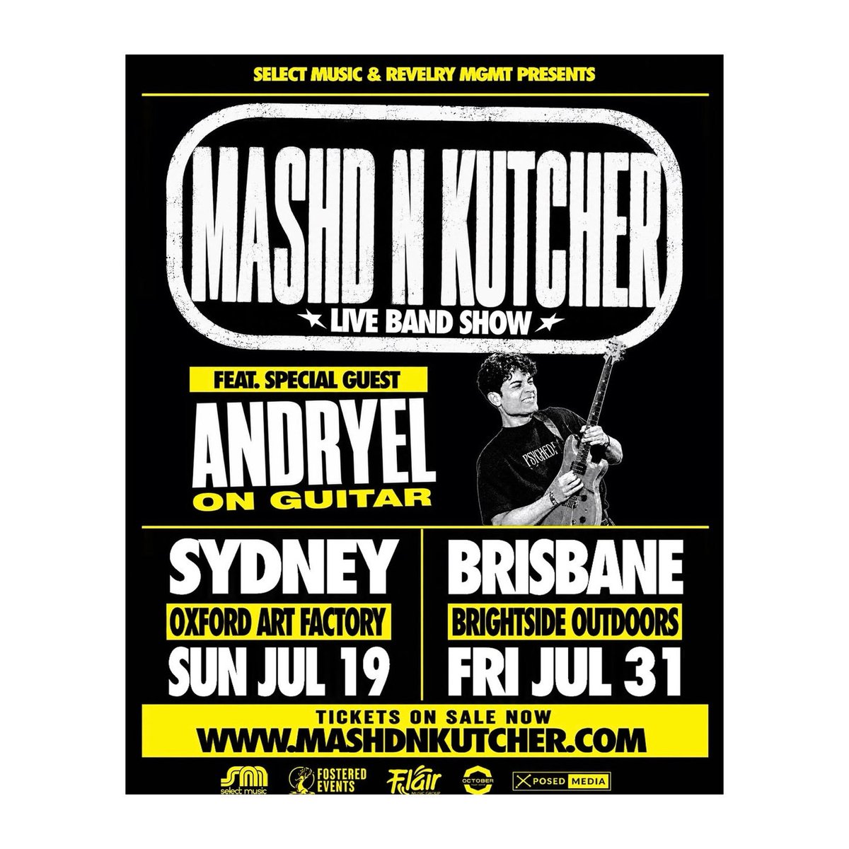 AngieXposed's tweet photo. Thank you @TheMusicComAu for featuring @mashdnkutcher’s forthcoming Brisbane show feat Andryel! Swipe for Sydney Show too 🇦🇺🎶🎸💛
‘HYPE’ @Darudevil X @mashdnkutcher is Out Now 💿 @vibingout https://t.co/qTp2LBrQRM