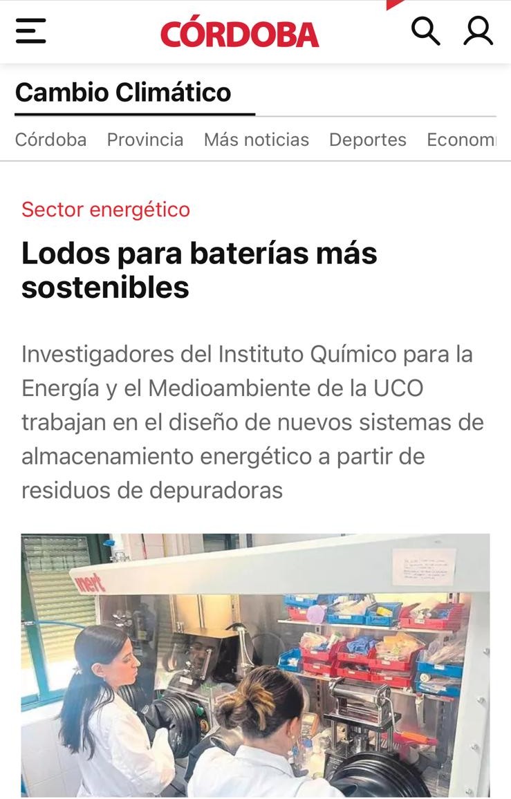 QInorganica_UCO's tweet photo. @cordoba se hace eco del trabajo de nuestros grupos RNM271 y FQM175, @IQUEMA_ . Un orgullo ver cómo la ciencia local impulsa la economía circular y la energía verde. ¡Gracias por la difusión! 🔬
Noticia: https://t.co/aYrW6cb8cS https://t.co/vKhYcsEM1U