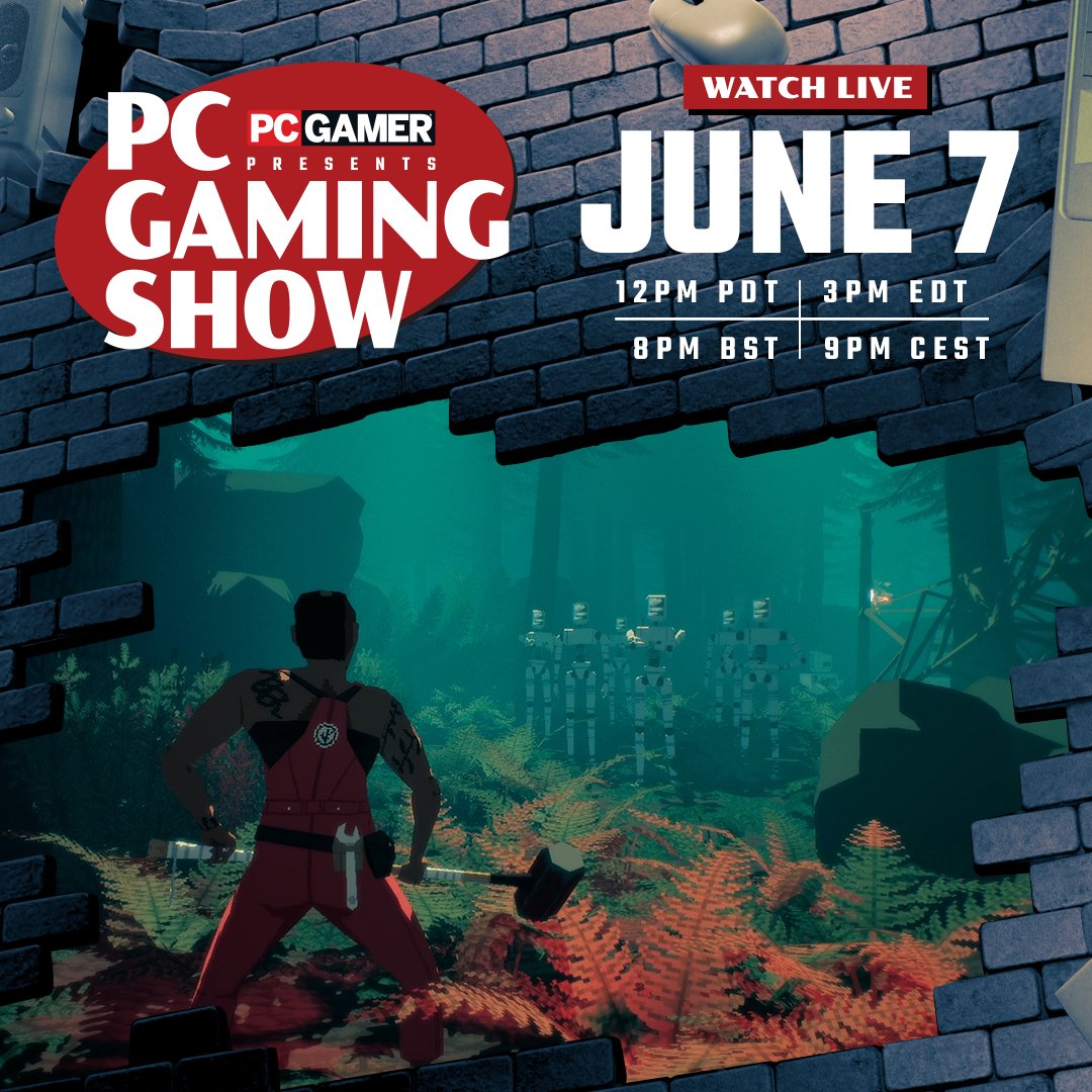 Deconstructeam's tweet photo. Good morning.
It's June.
This week: #PCGamingShow @pcgamer
 
*ᴇxᴄɪᴛᴇᴅ ᴘᴀɴɪᴄ* https://t.co/oGx2QNtkdb
