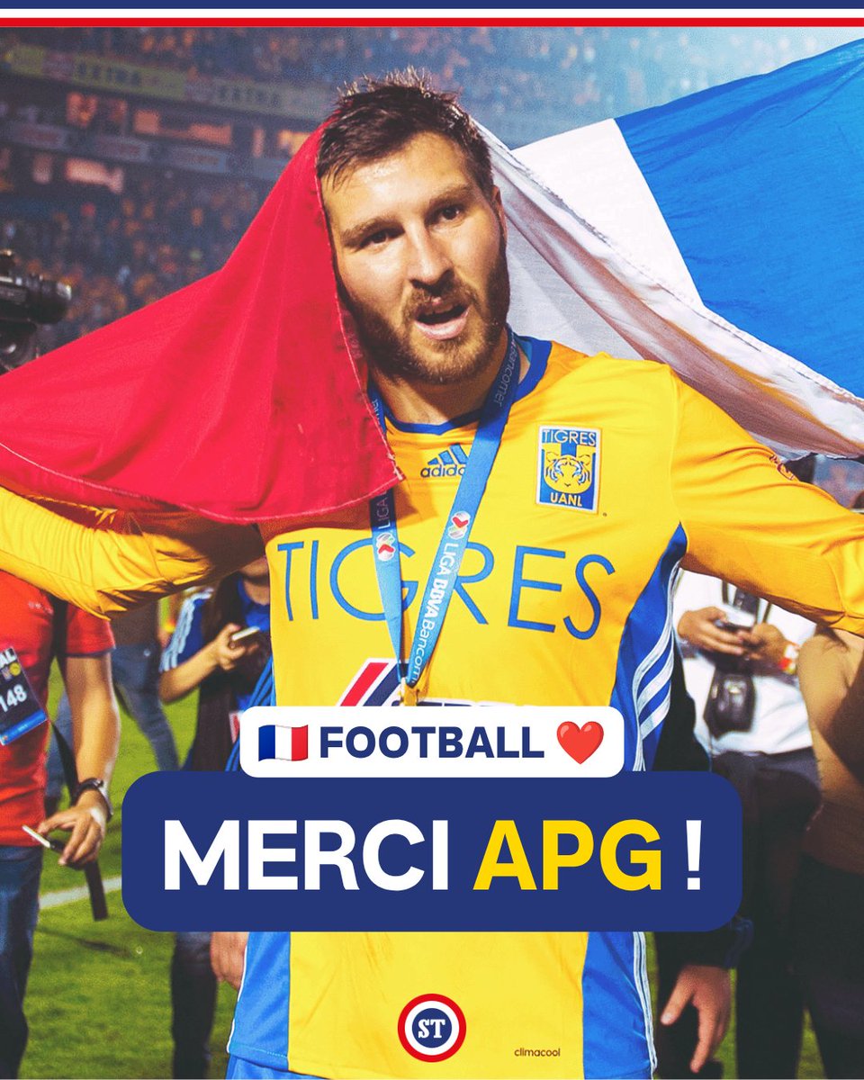 sportricolore's tweet photo. 🇫🇷 Fin de carrière pour André-Pierre Gignac ❤️

36 sélections pour notre tricolore, devenu une véritable légende au Mexique.

Merci pour tout APG. https://t.co/QUVRq0eTyN